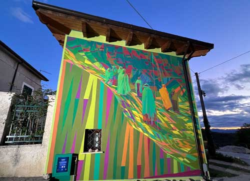 Ad Aielli il primo eco-murale firmato dallo street artist Zoer
