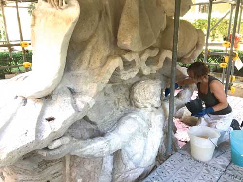 presentato a roma il restauro della fontana di palazzo venezia 03